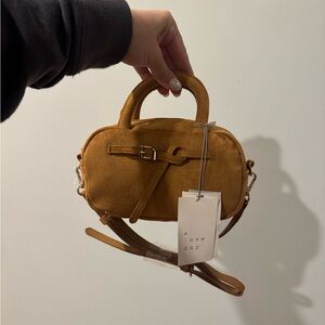 a new day Mustard Suede Mini Top-Handle Crossbody